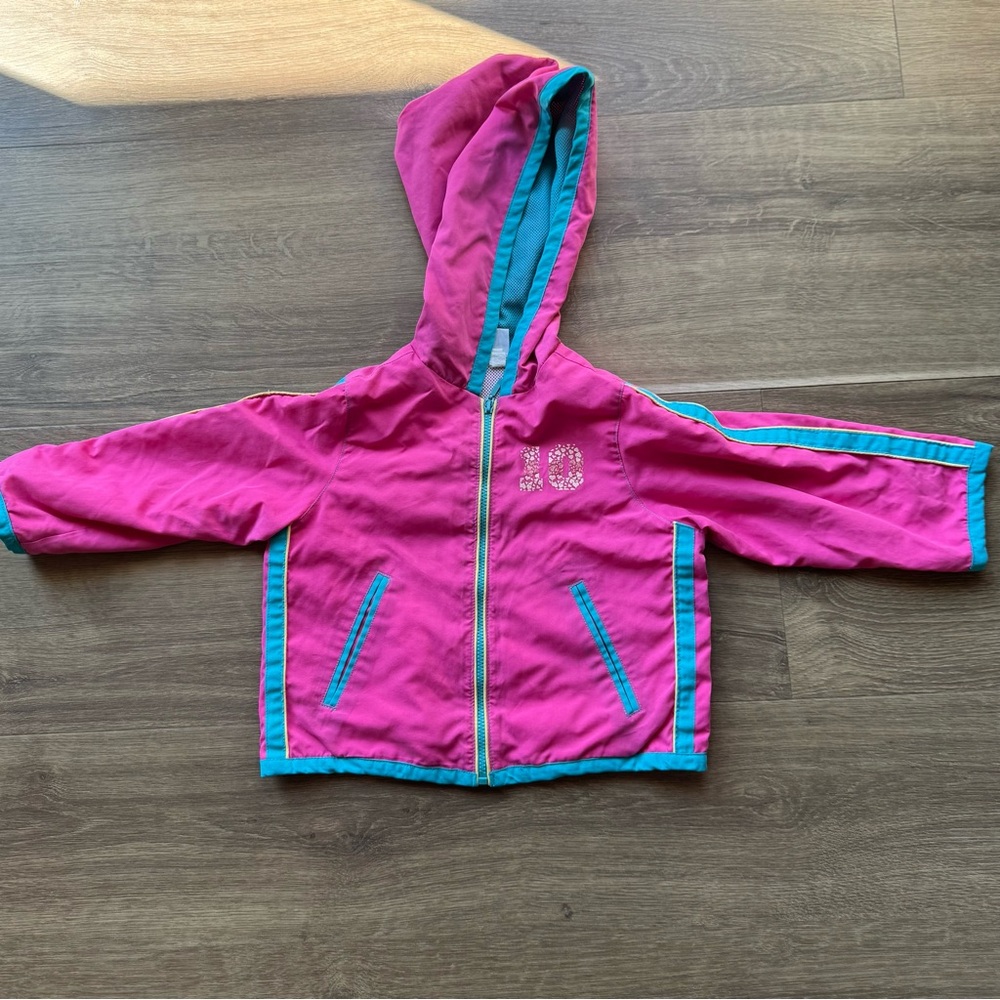VTG Y2K Buster Brown Girls Toddler Pink Blue Zip Jacket Hooded Retro Playwear